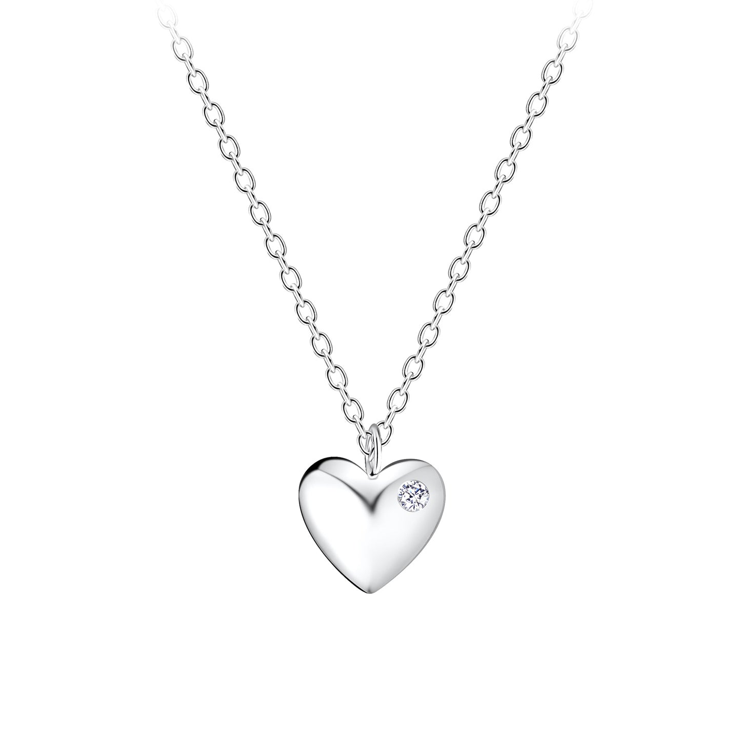 Sterling Silver Heart Necklace (*)