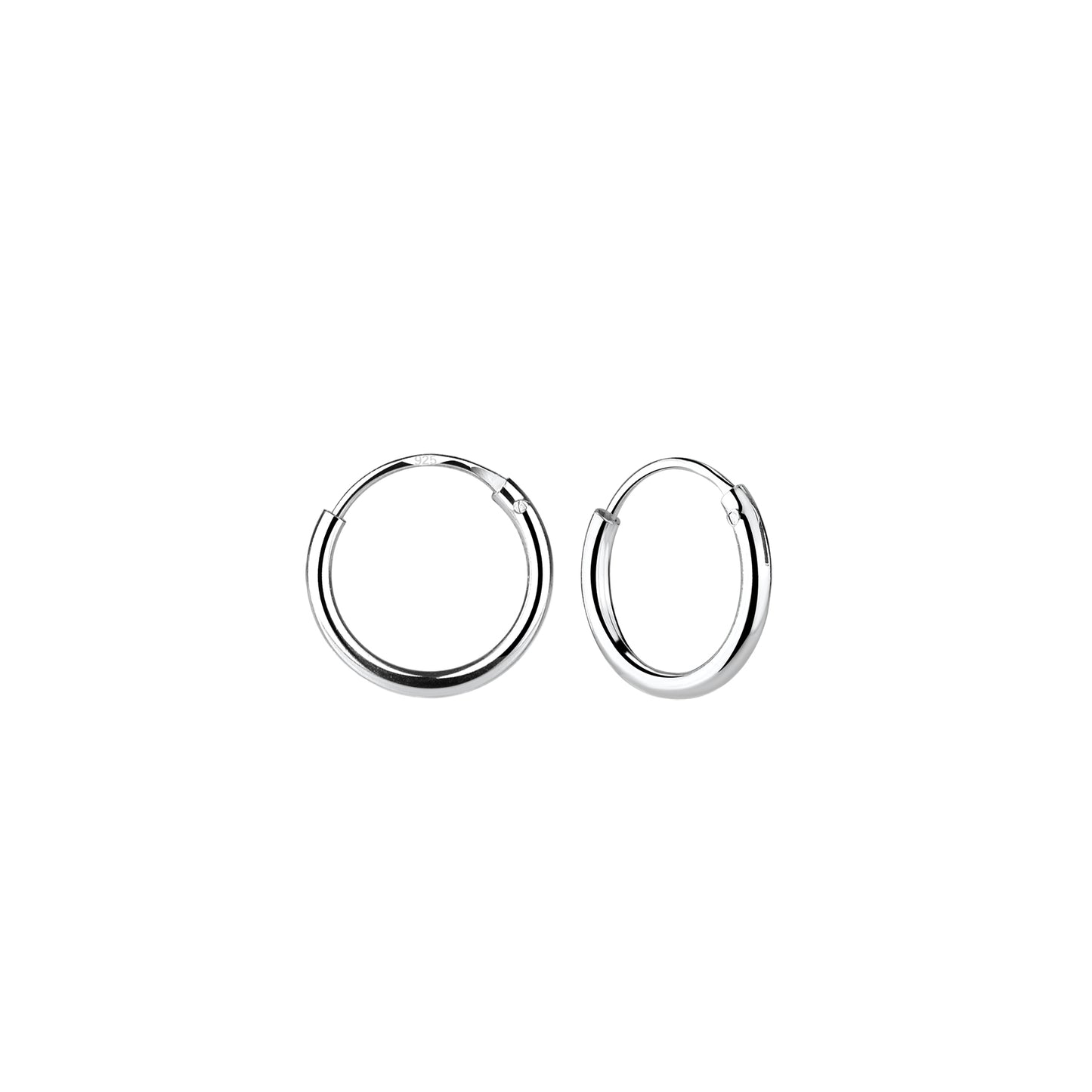 10mm Sterling Silver Ear Hoops (*)