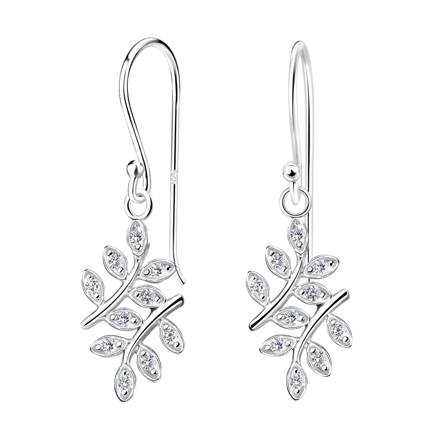 Sterling Silver Olive Leaf Earrings (*)