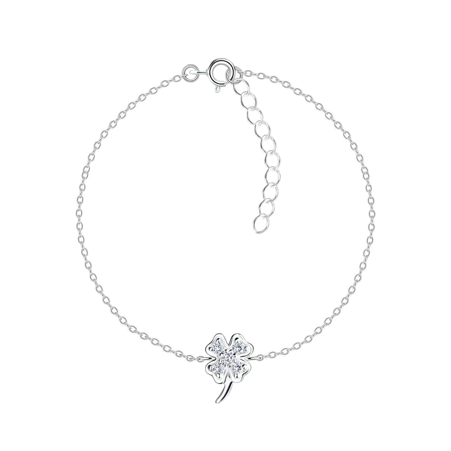 Sterling Silver Clover Bracelet (*)