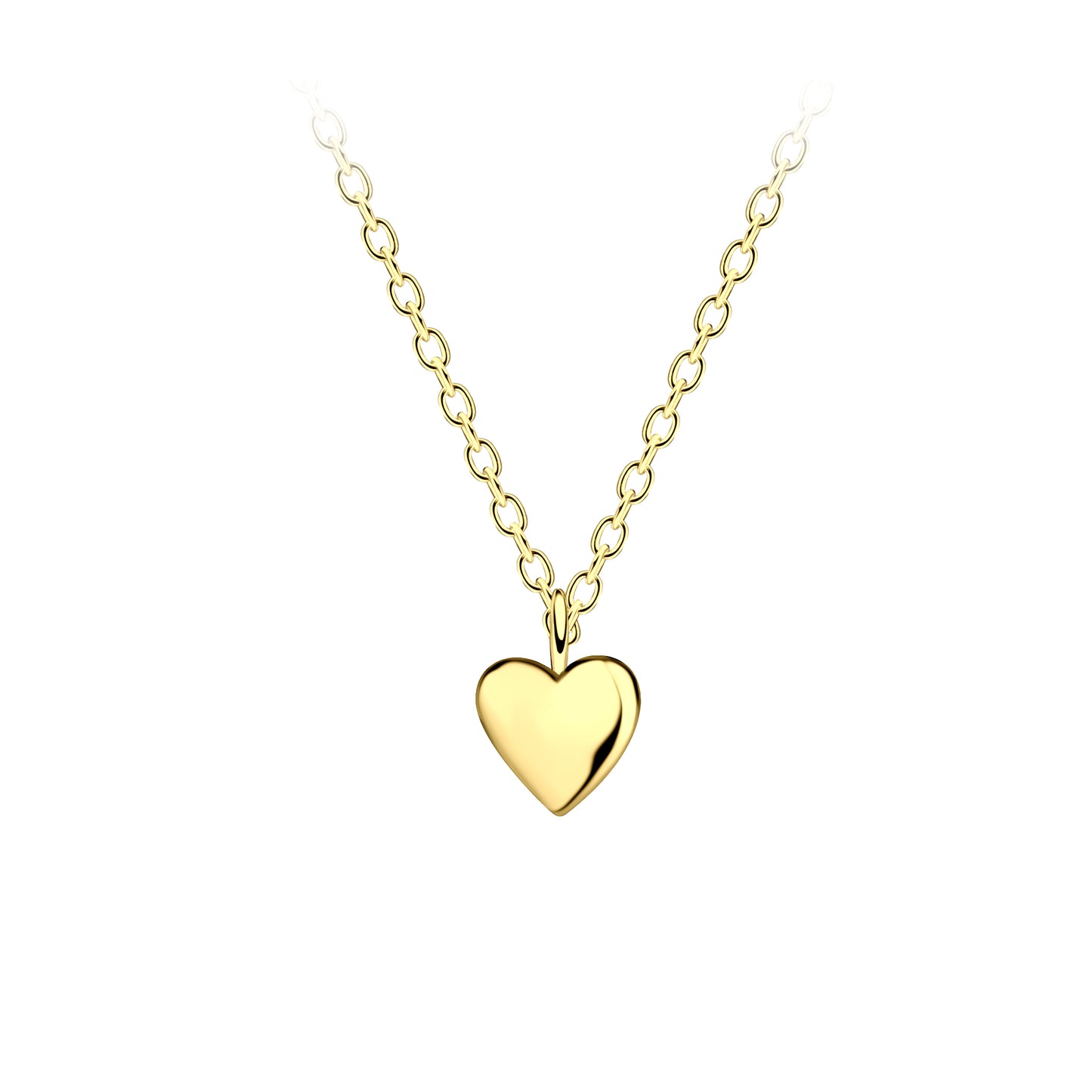 14 carat gold plated sterling silver heart necklace (*)