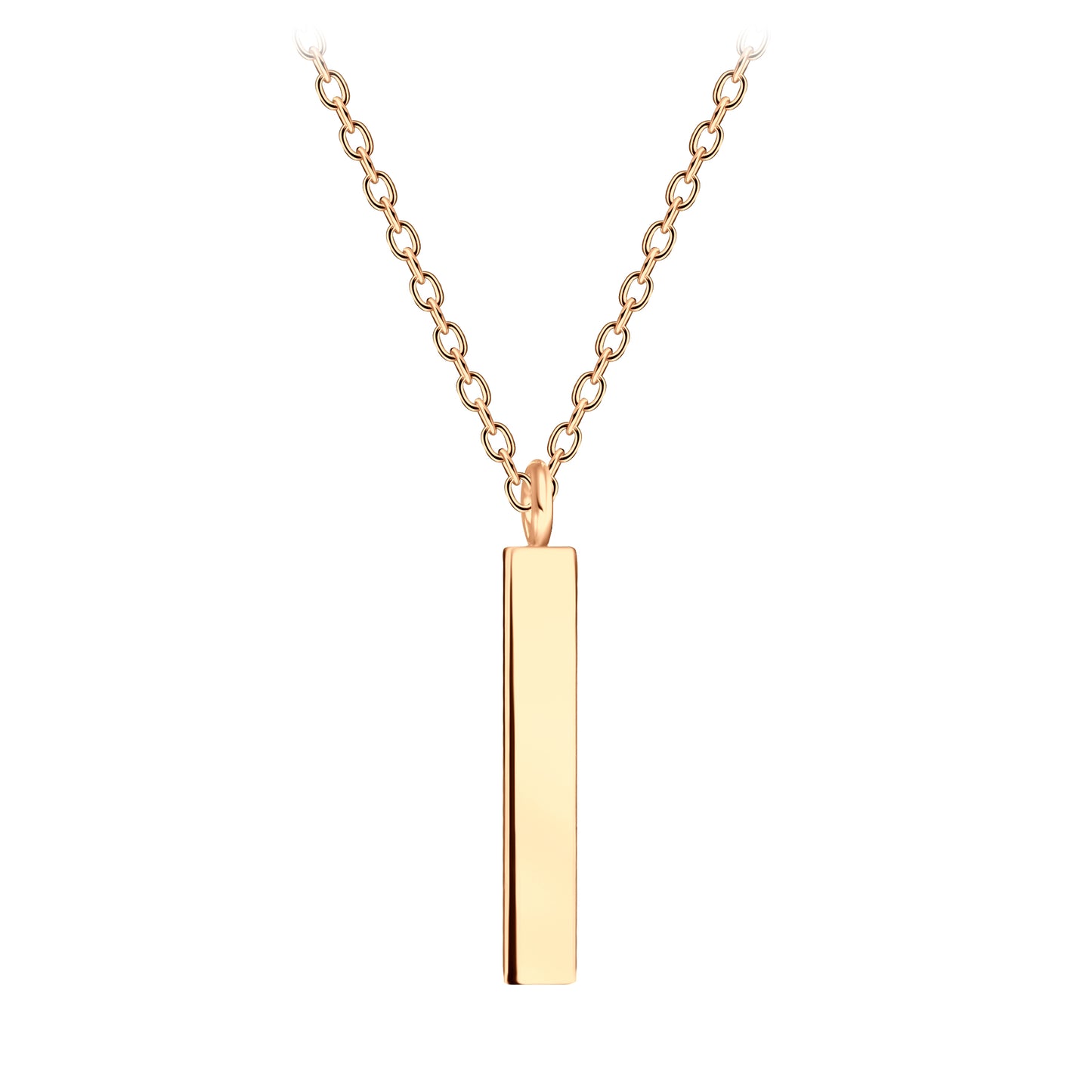 925 Sterling Silver Bar Necklace (*)