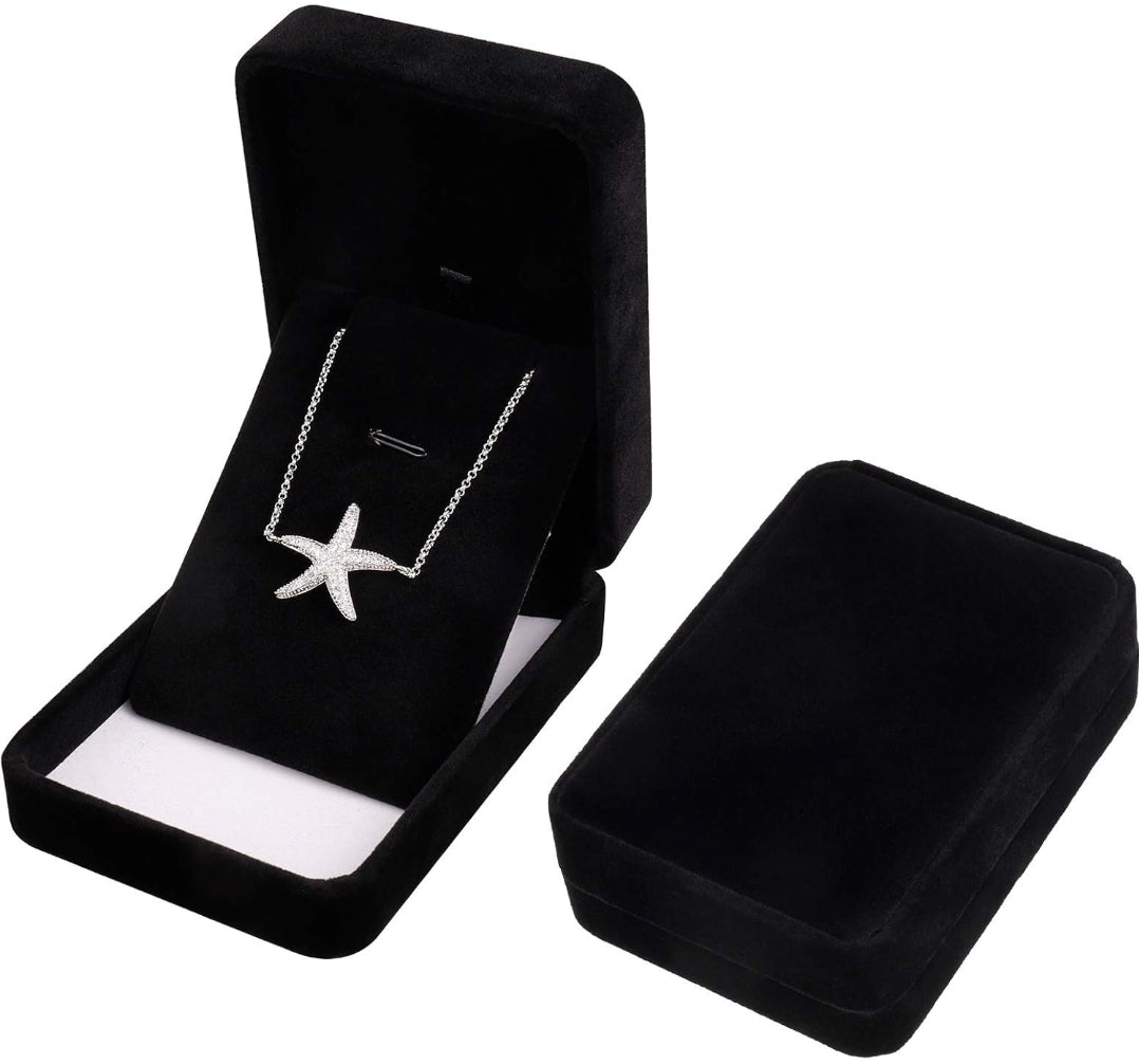 Black Velvet Necklace Box
