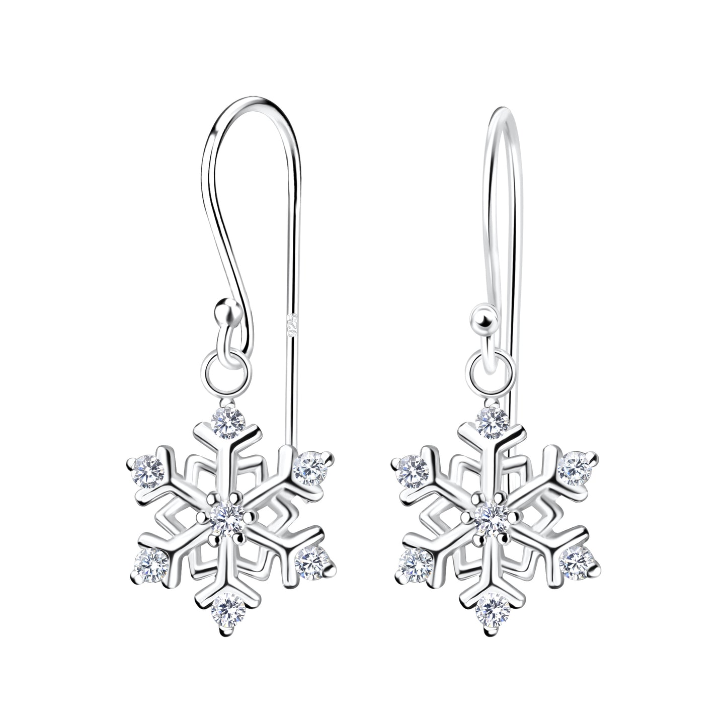 Sterling Silver Snowflake Earrings (*)