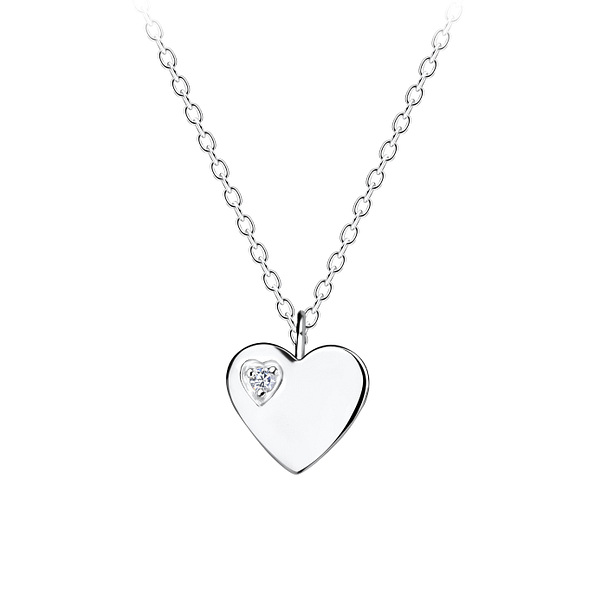 Sterling Silver Heart Necklace (*)