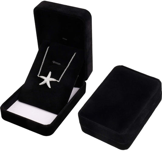 Black Velvet Necklace Box